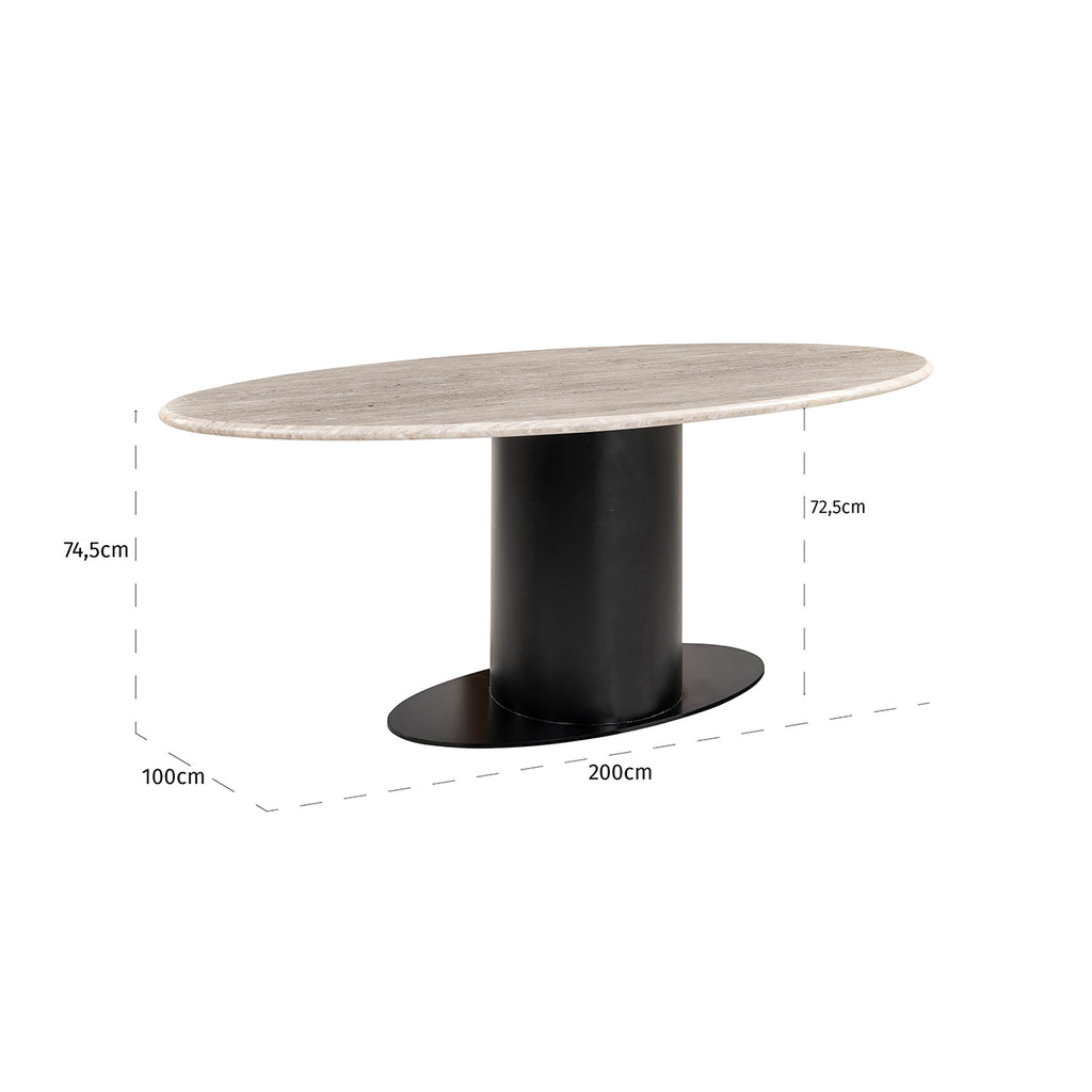 Eettafel Brodman 200 (Weiß)
