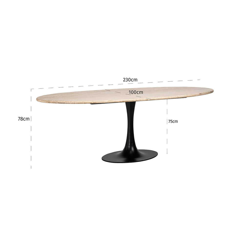 Eettafel Hampton oval 230