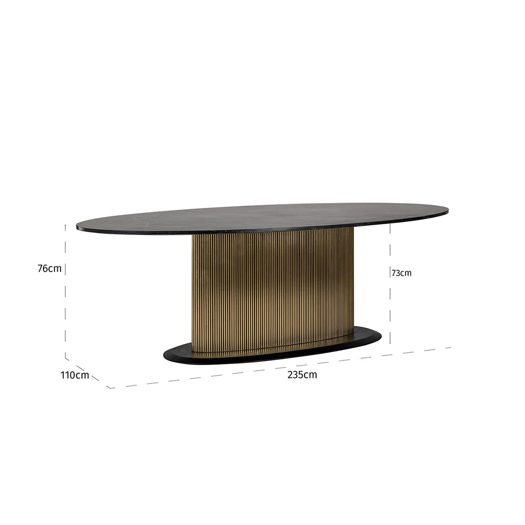 Ironville oval dining table 235