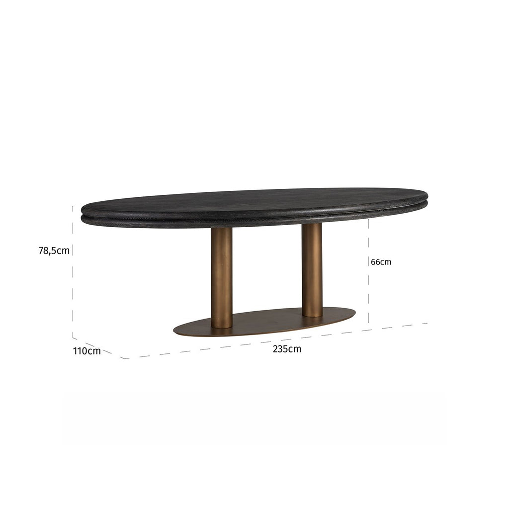 Eettafel Macaron oval 235
