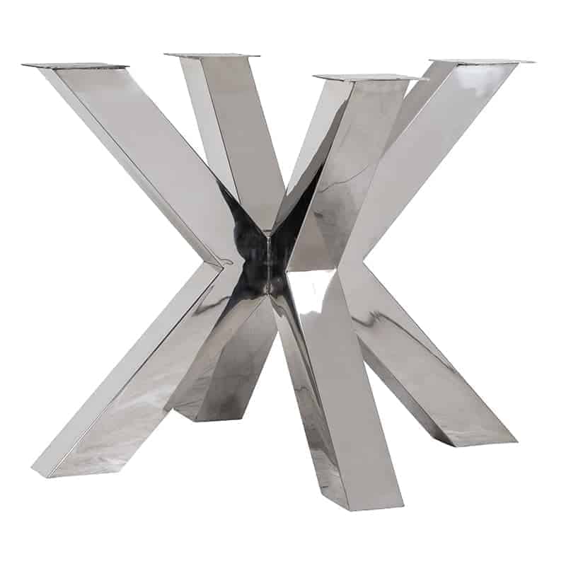 Esstischbein X-Bein Bodhi Silber