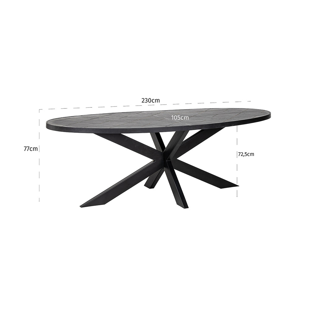 Eettafel Scotch 230 oval