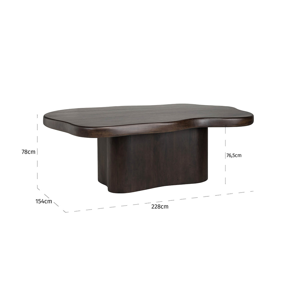 Esstisch Sherman Organic 230x139 (Braun)