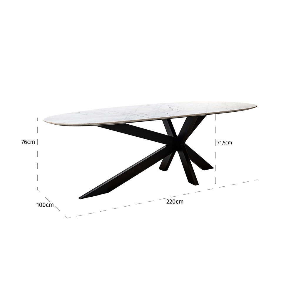 Eettafel Trocadero weiß