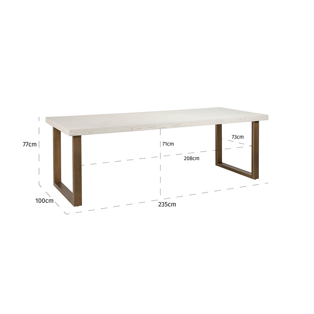 Eettafel Whitebone 235 (Verona Grau)