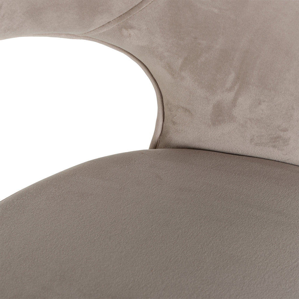 Bar stool Savoy khaki velvet