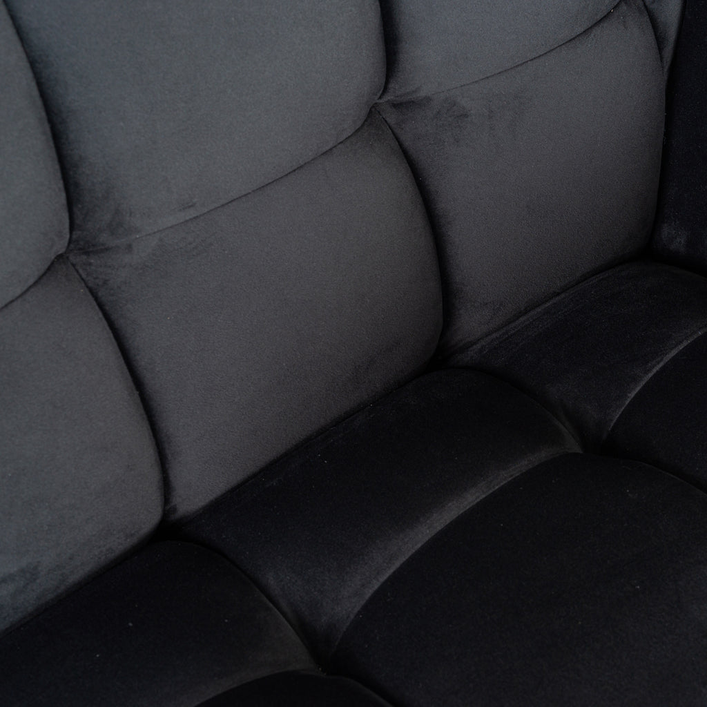 Fauteuil Huxley Antraciet velvet / Brushed gold