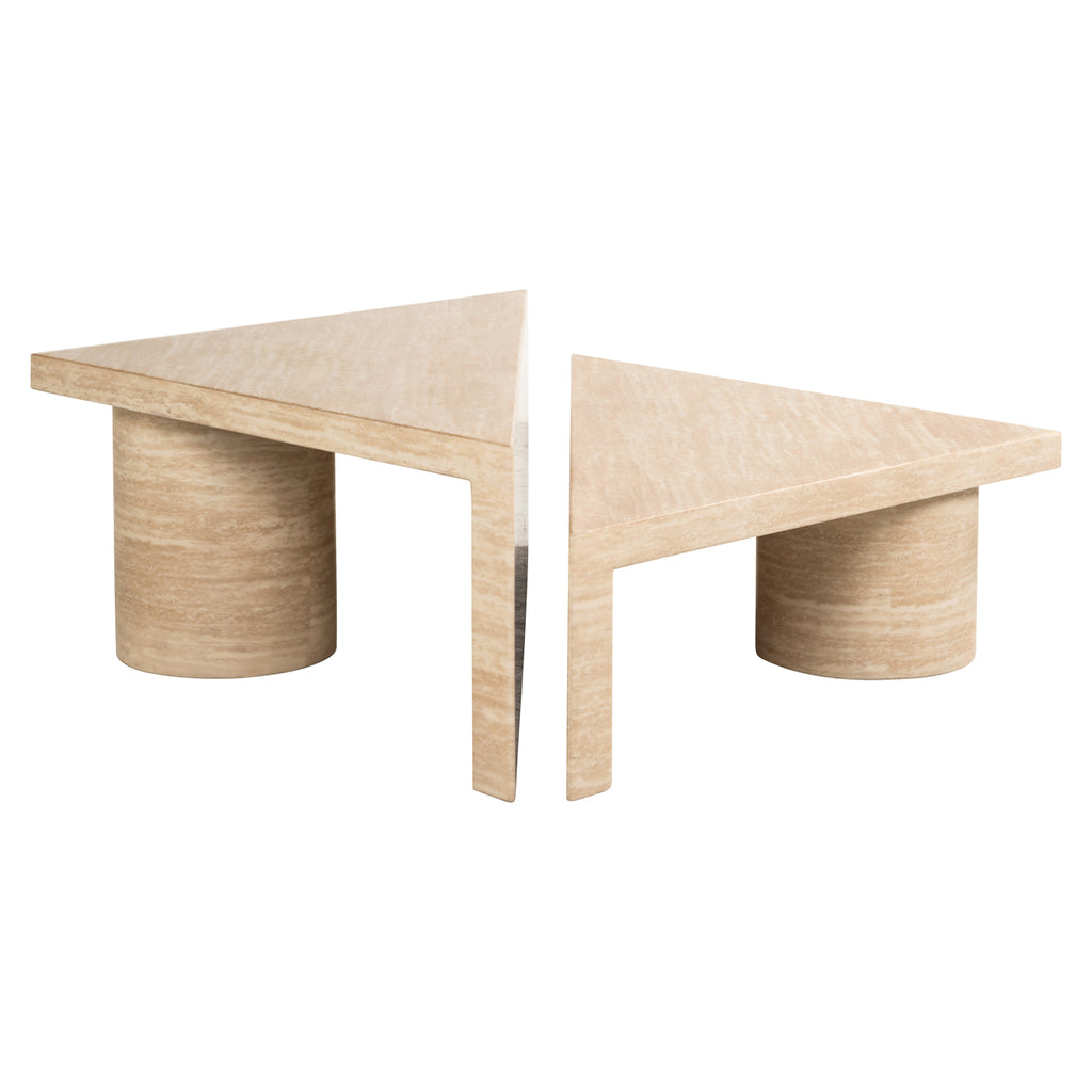 Salontischset Fictus Travertin Faux