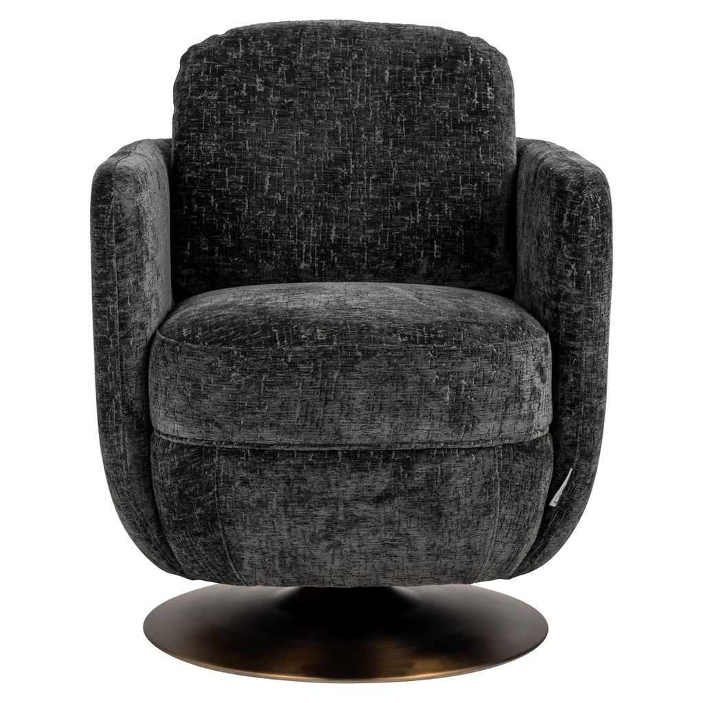 Turner graphite island swivel armchair