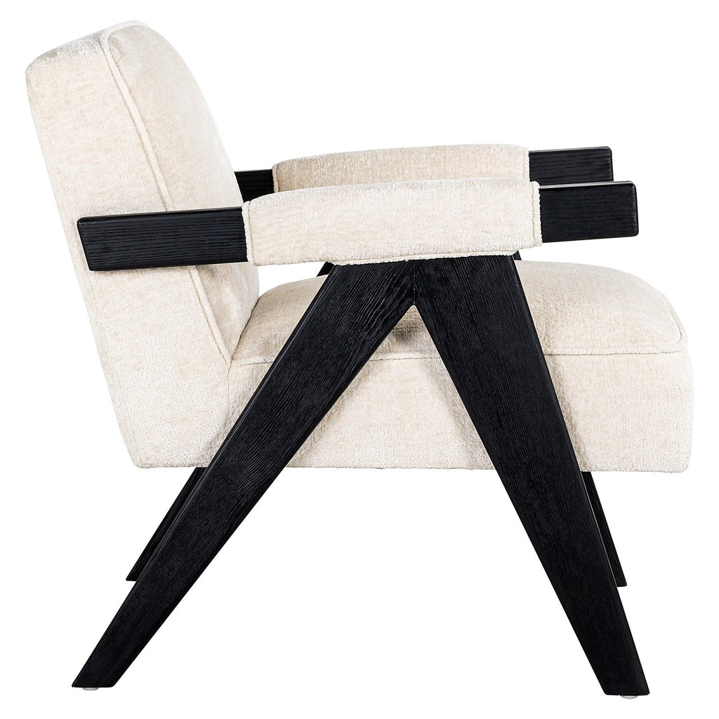 Fauteuil Cooper white chenille
