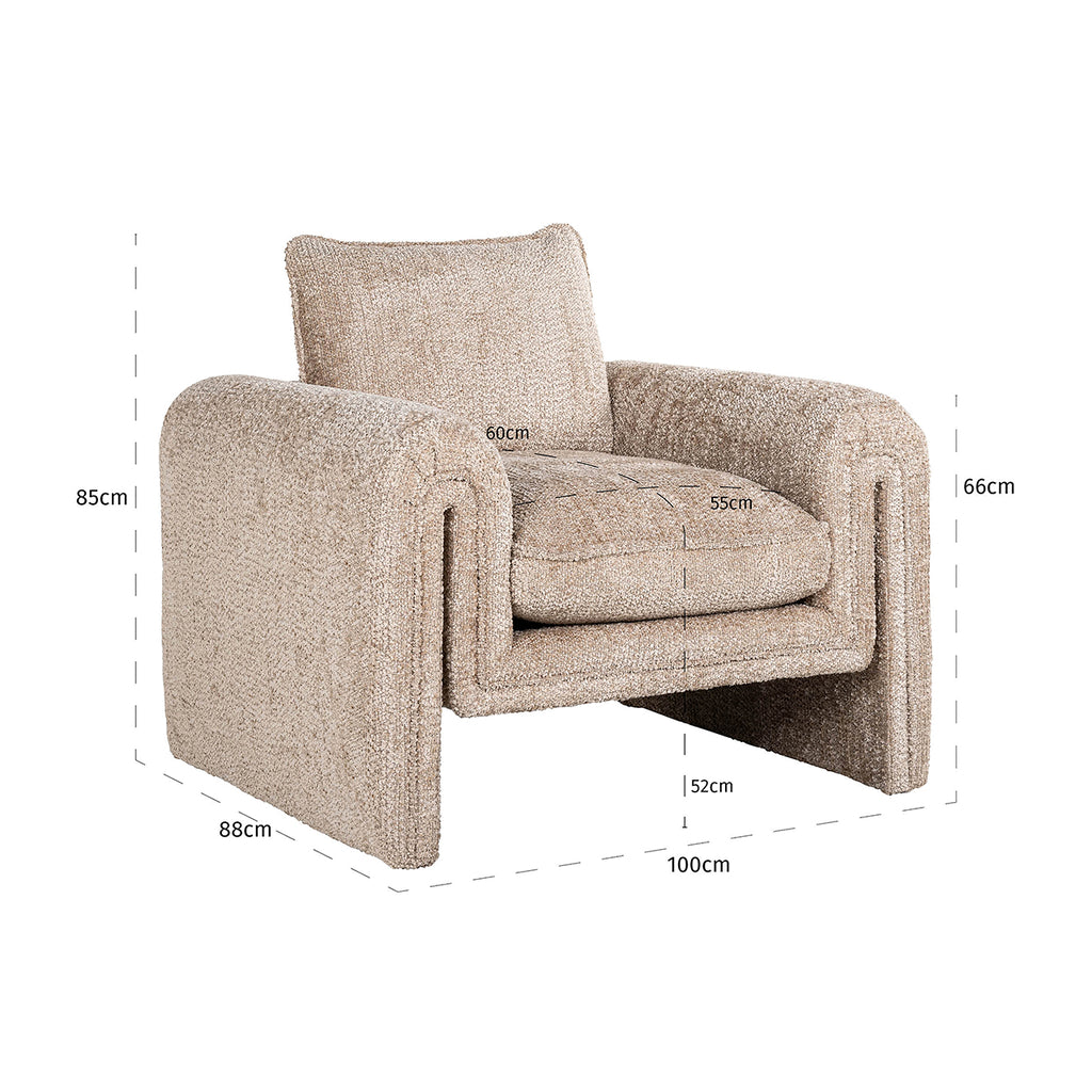 Sandro beige armchair