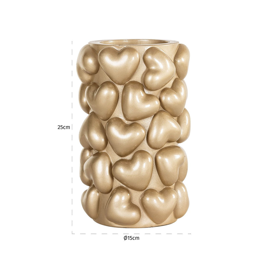 Candle holder Anne hearts small (Gold)