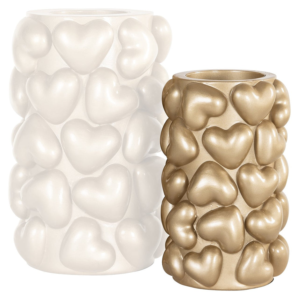Candle holder Anne hearts small (Gold)