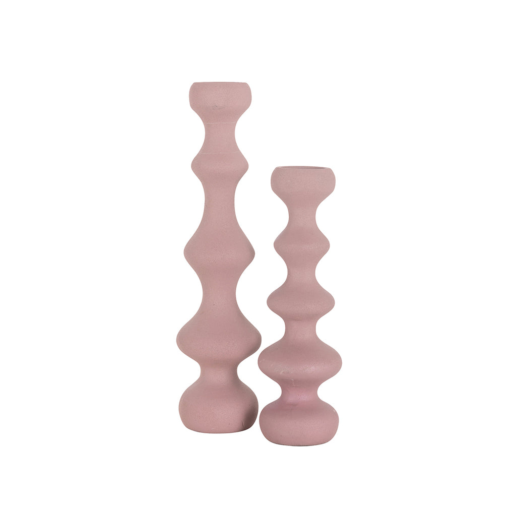 Bijou large candlestick (Pink)