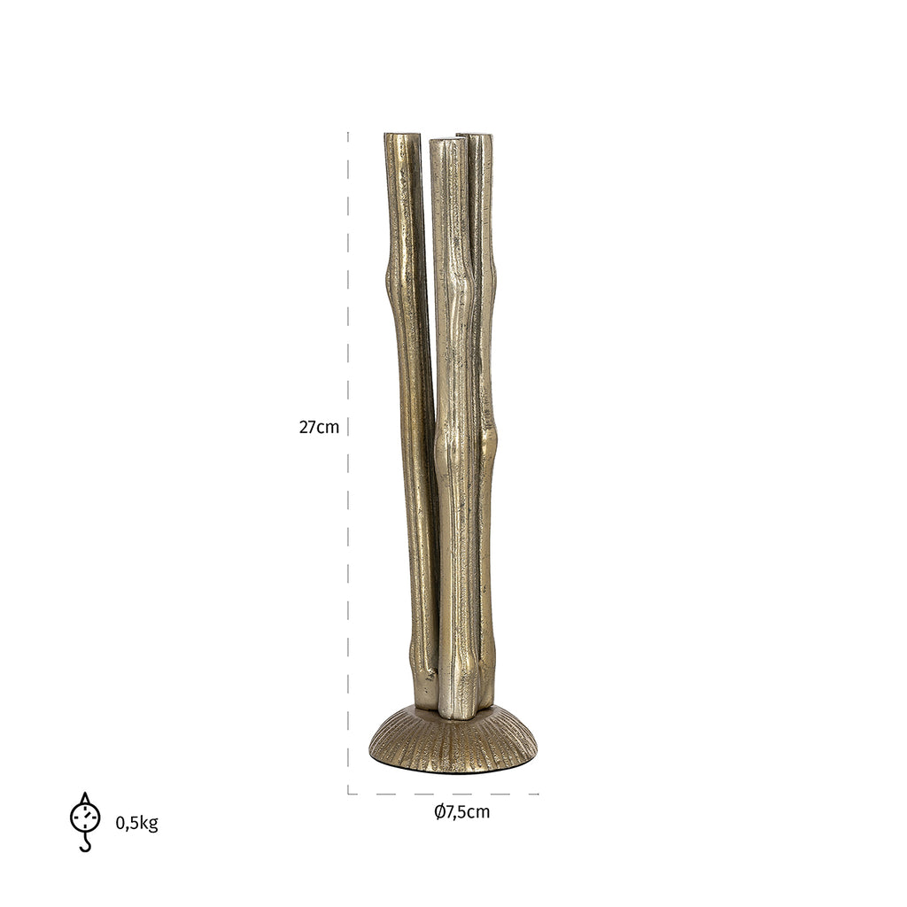 Candle holder Olly large (Brushed Gold)