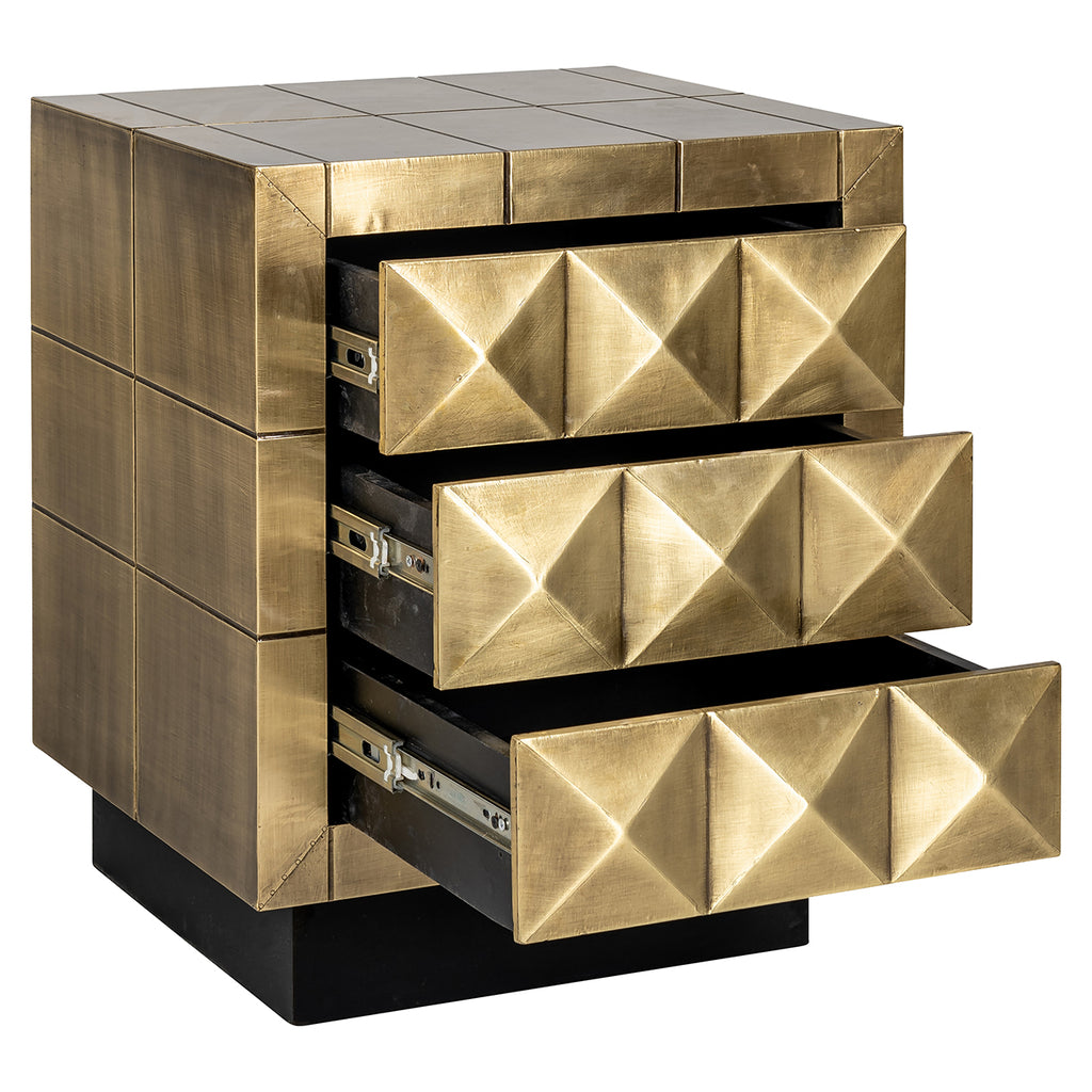 Ladenkast Collada 3-laden (Gebürstetes Gold)