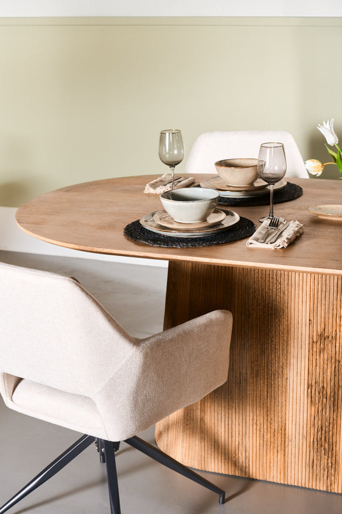 Mokka Eettafel Lichtbruin 180cm