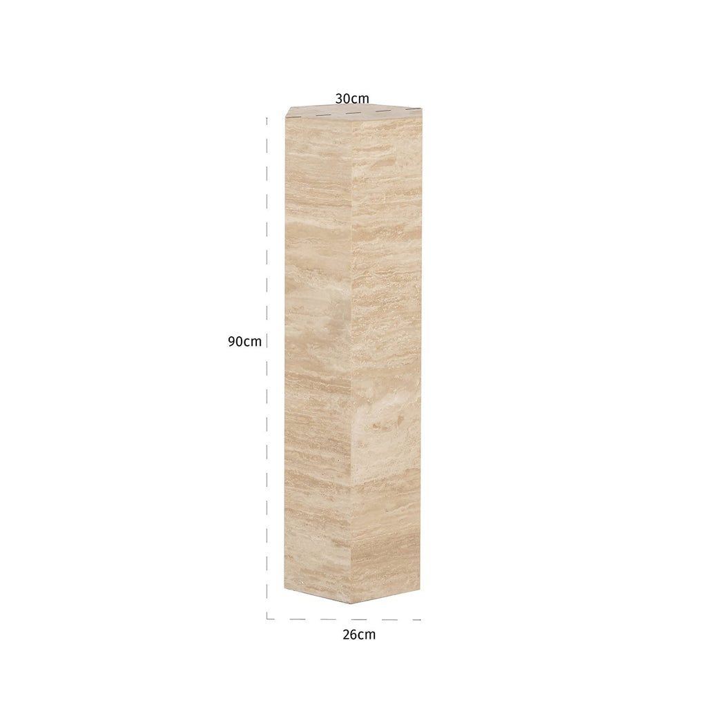 Pillar Vespin natural beige travertine (Beige)