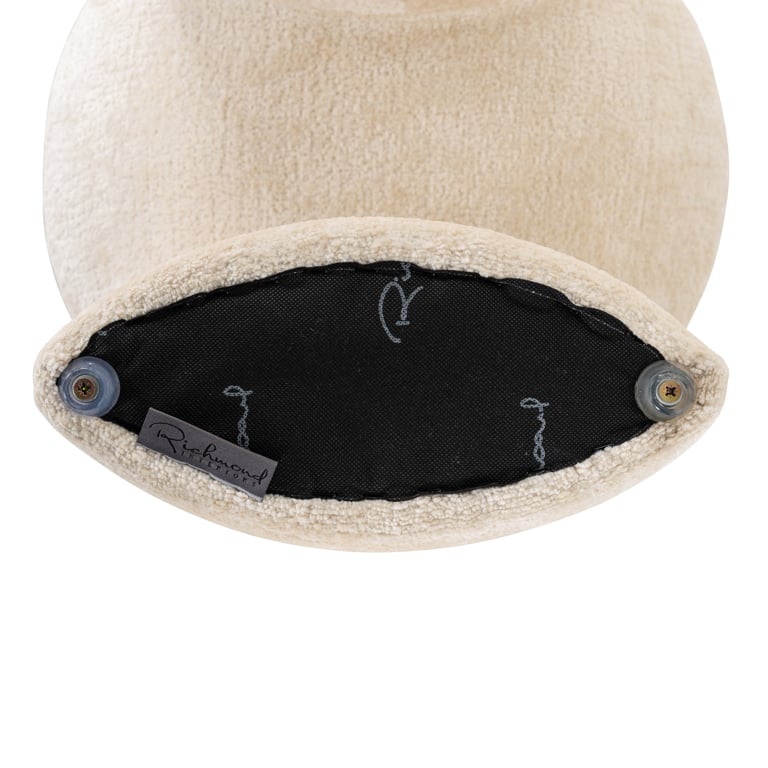 Poef Fargo weiße Chenille
