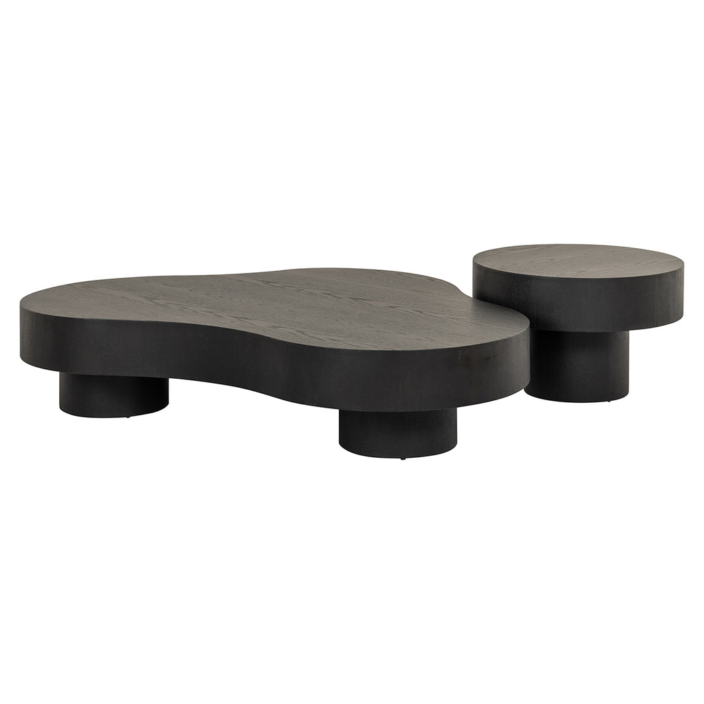 Bogor coffee table set of 2 dark coffee (Dark coffee)
