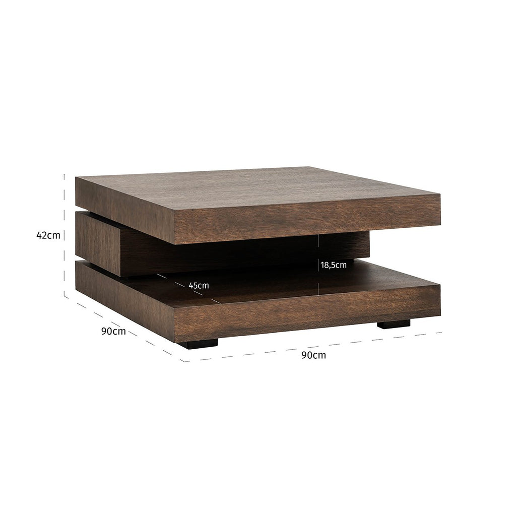 Salontisch Oakura Block C (Braun)