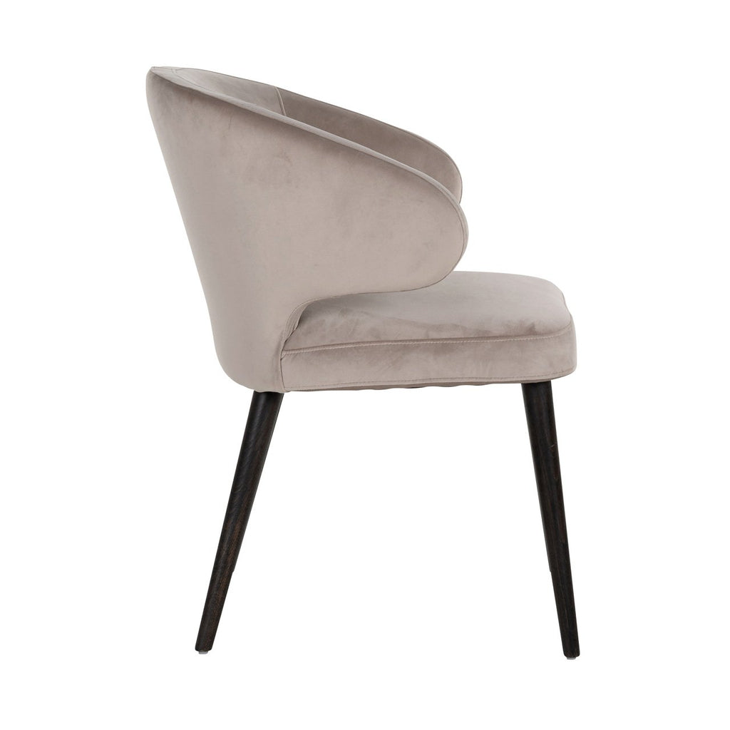 Chaise Indigo en velours kaki