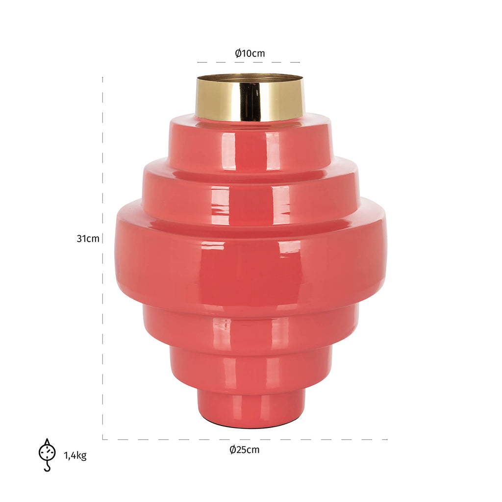 Vase Akelei pink